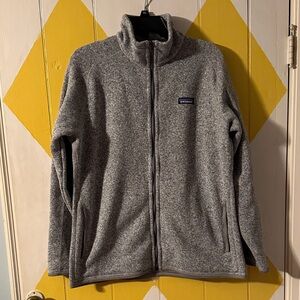 Patagonia Heather Gray Fleece Sweater Jacket